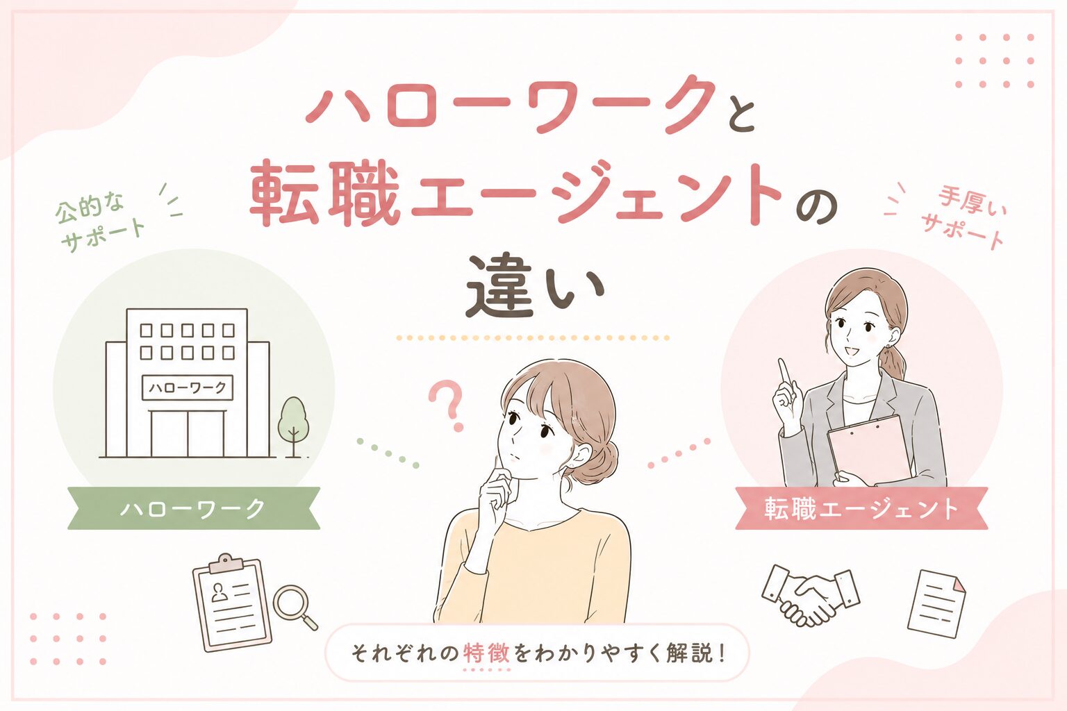 ハローワークと転職エージェントの違い