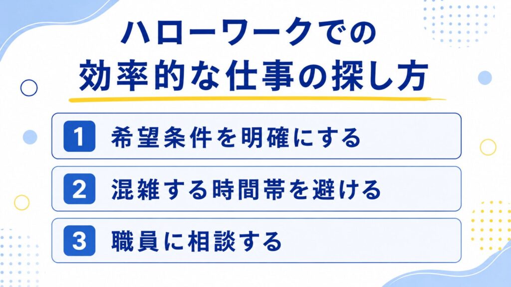 ハローワークでの効率的な仕事の探し方